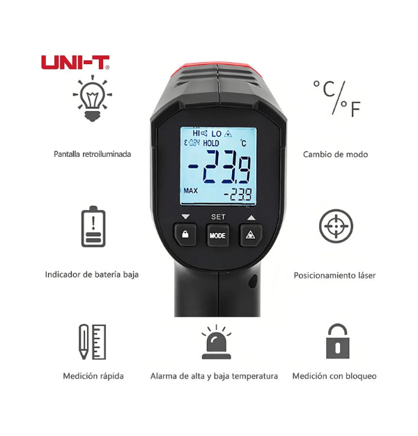 UT306S TERMOMETRO INFRAROJO DIGITAL MARCA UNI-T - Image 3
